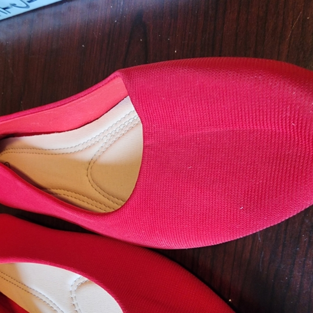 Red Flats with Smooth Fabric Finish